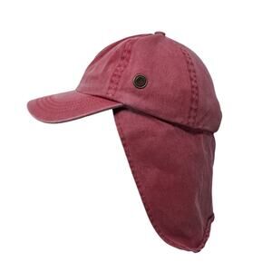 JHats Claspback Sun Hat Neck Flap Boys Red One Size Vent Holes Adjustable